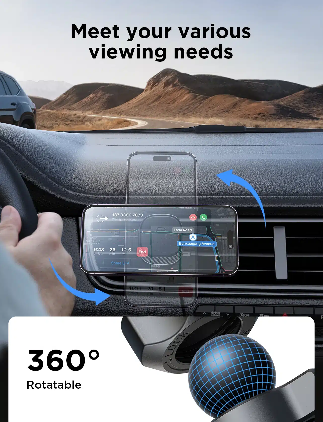 JOYROOM JR ZS400 Magnetic Car Phone Mount 4