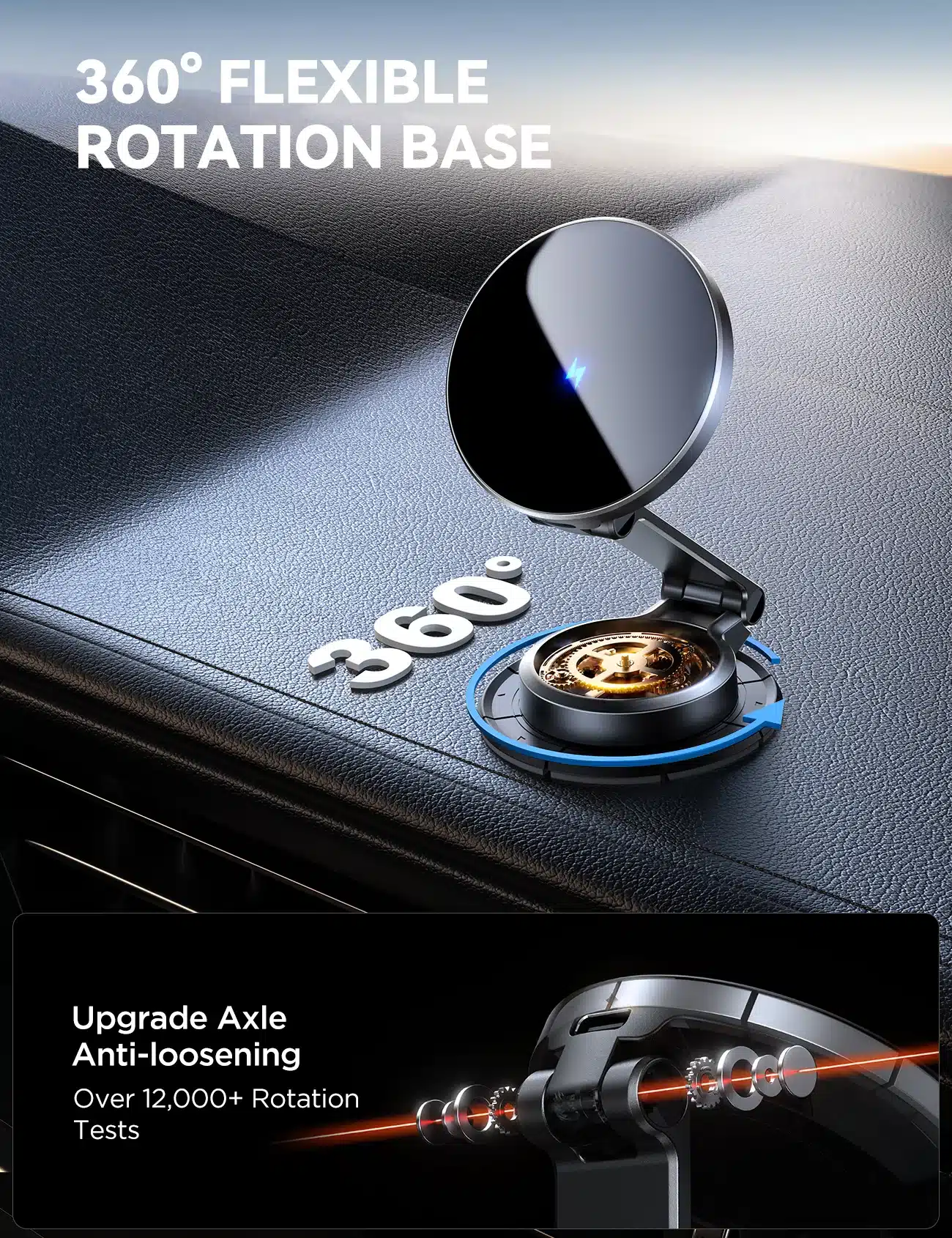 JOYROOM JR ZS408 Magnetic Wireless Car Charger Holder 3