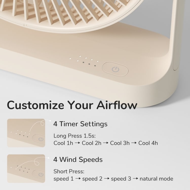 JisuLife FA27 Desktop Wireless Rechargeable Fan 1