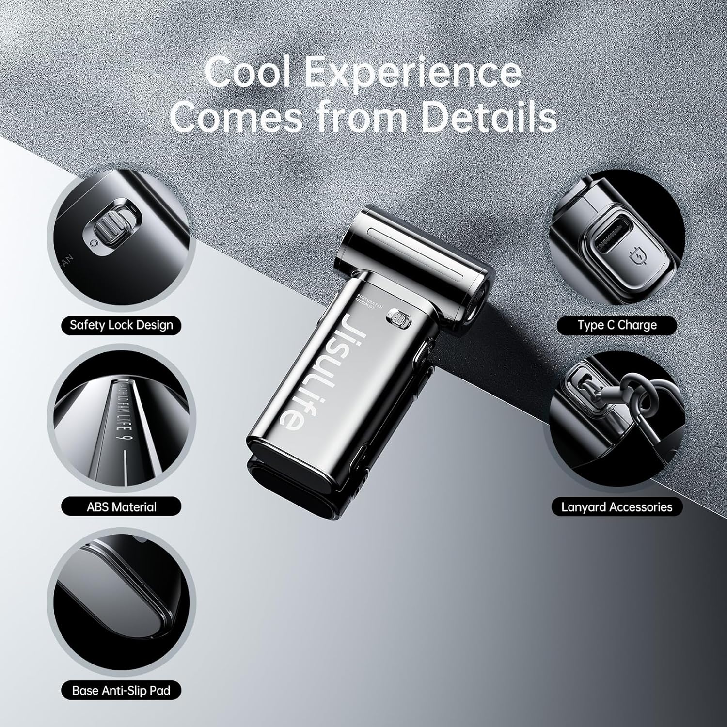 JisuLife Handheld Fan Life 9S Chrome 2