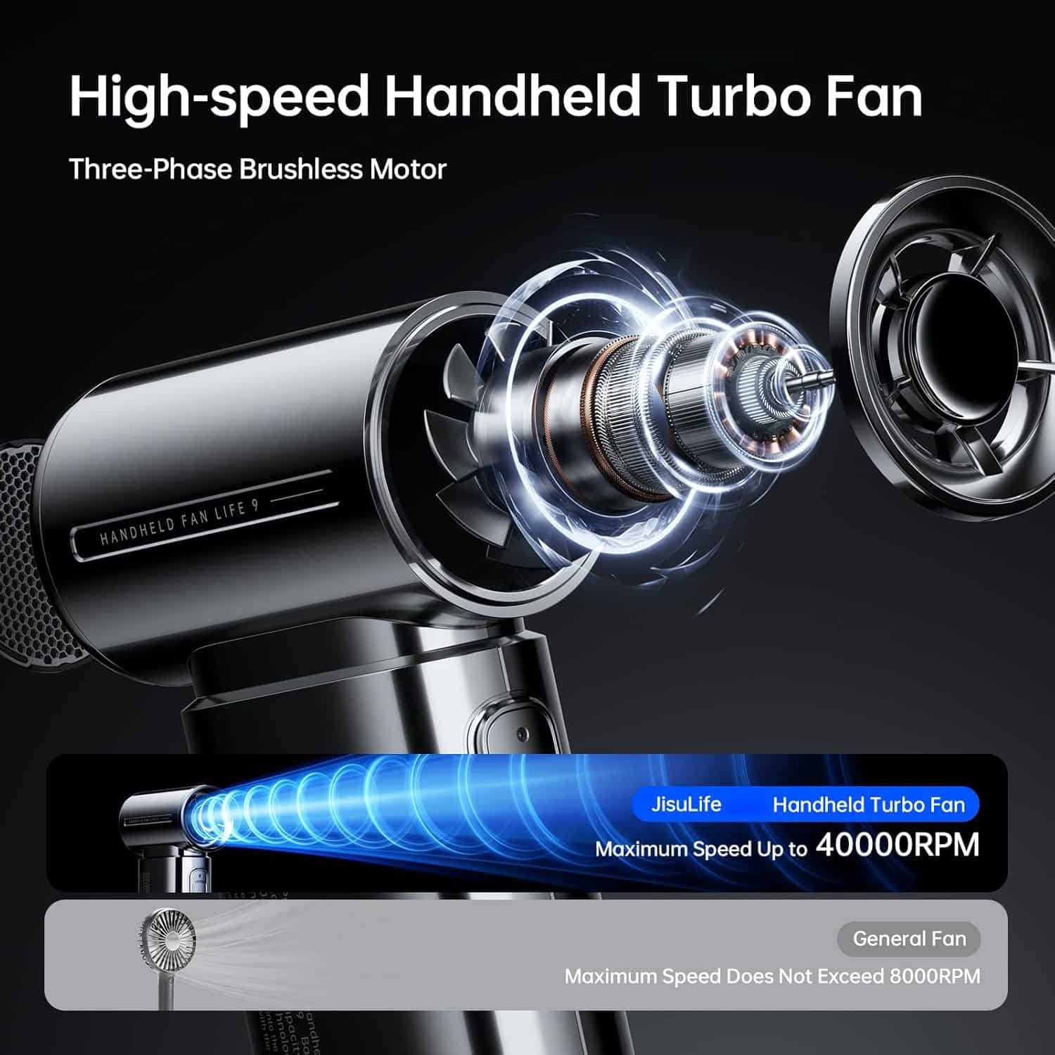 JisuLife Handheld Fan Life 9S Chrome 3