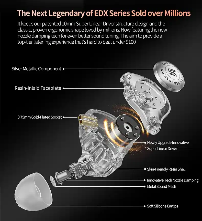 KZ EDX Pro 2 Type C and 3.5mm Earphone 2
