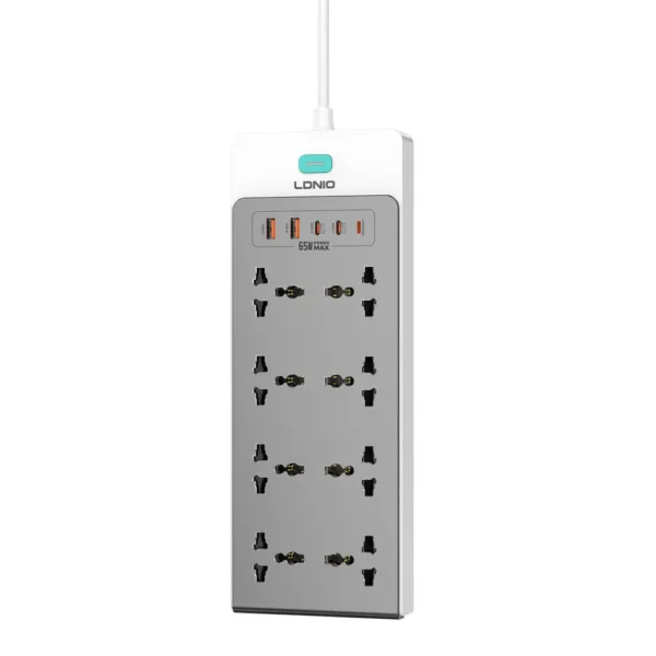 LDNIO SC4 13-in-1 Multi-function power strip(8 AC + 2 USB-C + 2 USB-A + 1 Lightning)