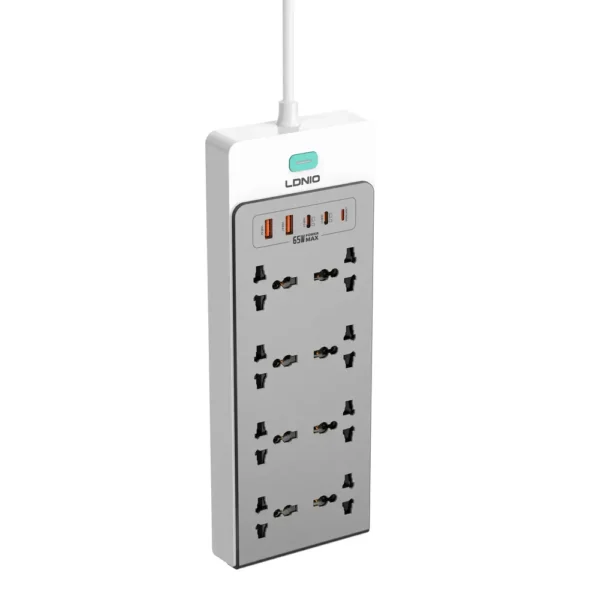 LDNIO SC4 13-in-1 Multi-function power strip(8 AC + 2 USB-C + 2 USB-A + 1 Lightning)
