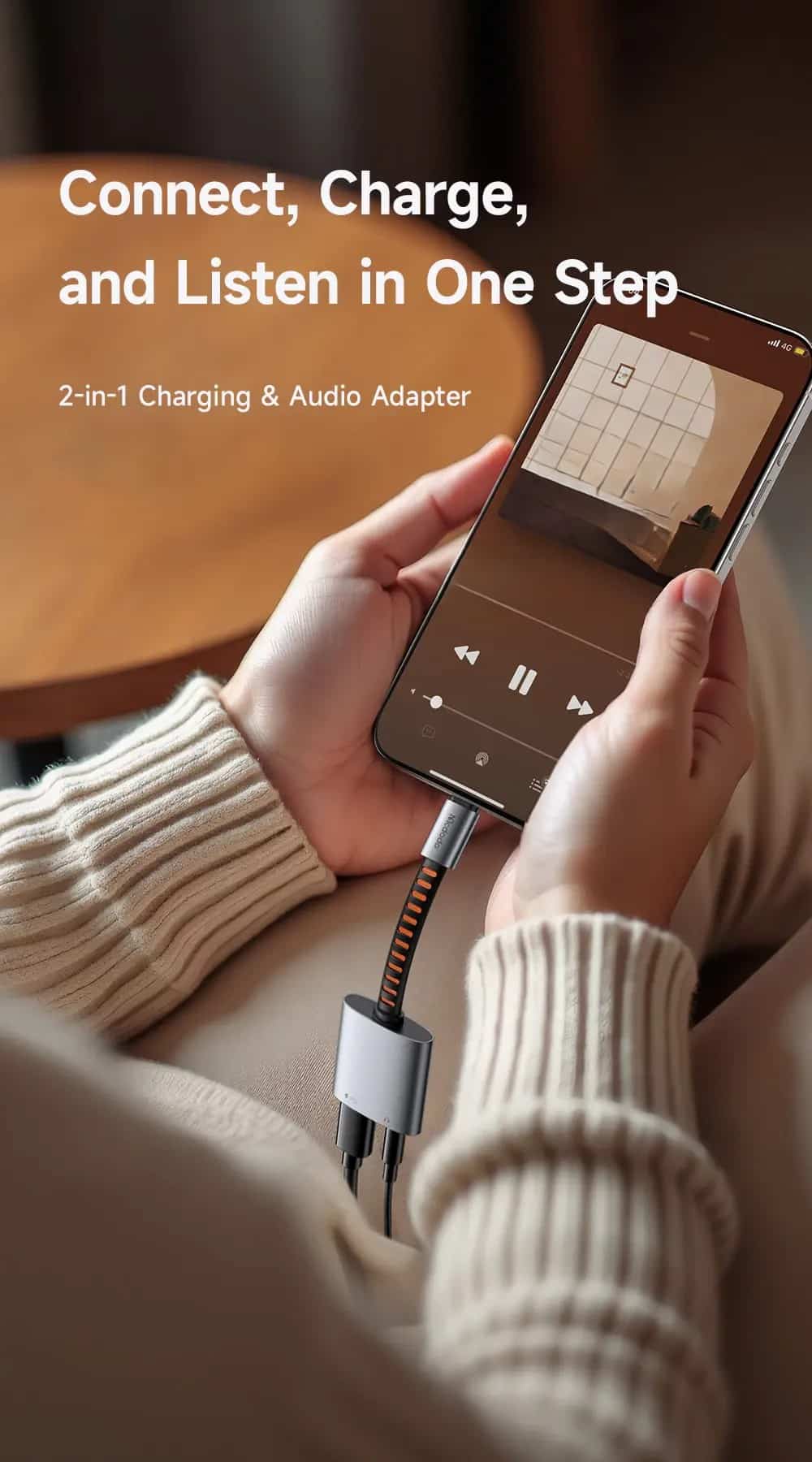 Mcdodo CA 312 2 in 1 Charging Audio Adapter 1