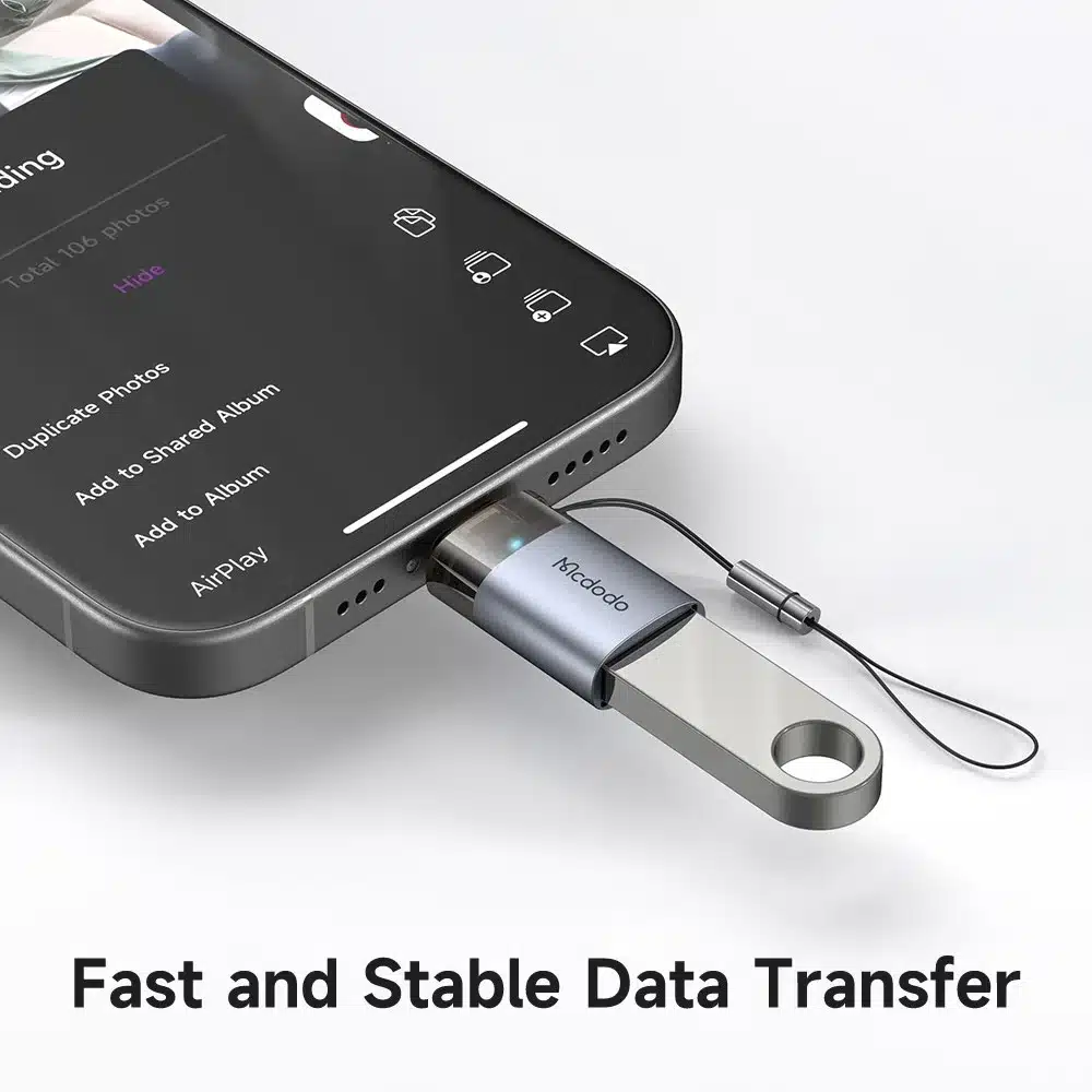 Mcdodo OT 739 Port Luma USB A to Lightning Transfer Adapter 3