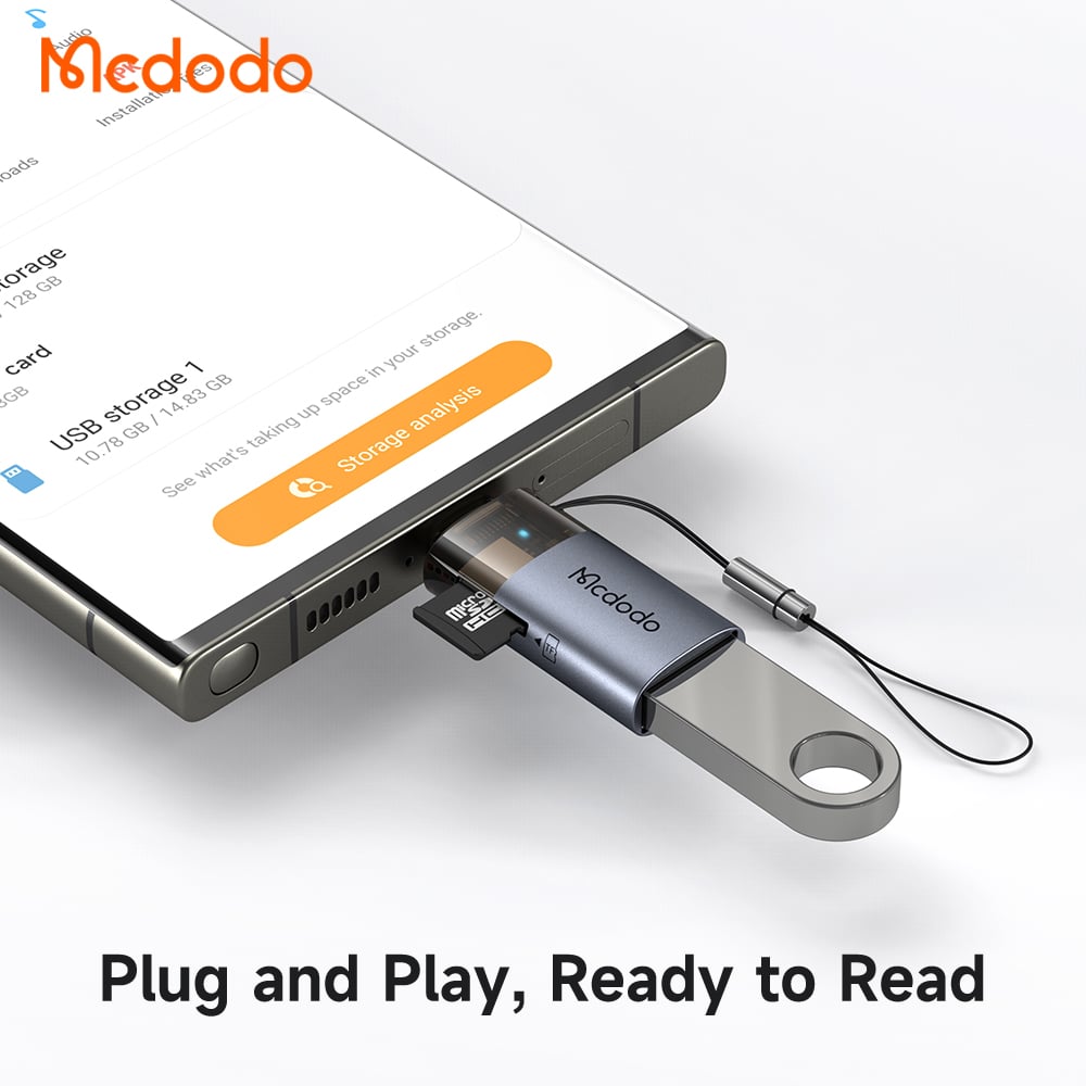 Mcdodo OT 760 2 in 1 USB A to USB C Transfer Adapter with TF Card Reader 3