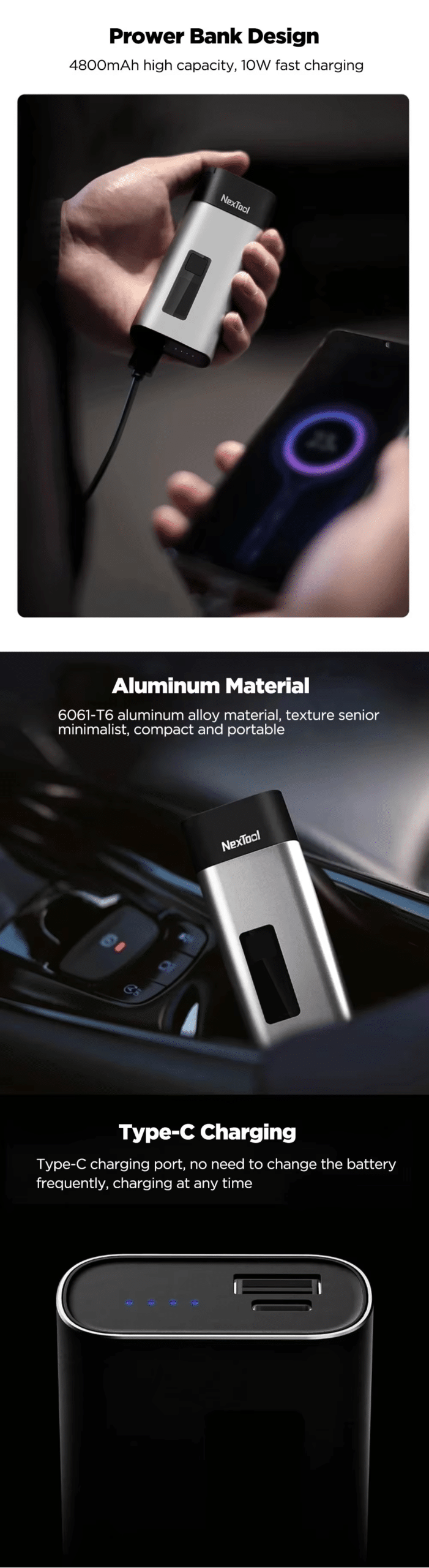 NexTool NE20078 4 in 1 Alcohol Tester Window Breaker Seat Belt Cutter Power Bank 1 scaled