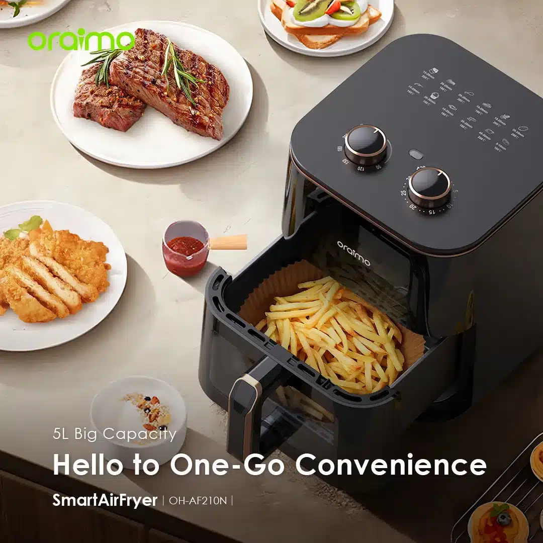 Oraimo SmartAirFryer 5L 1500W Cooking Visible Smart Air Fryer 4
