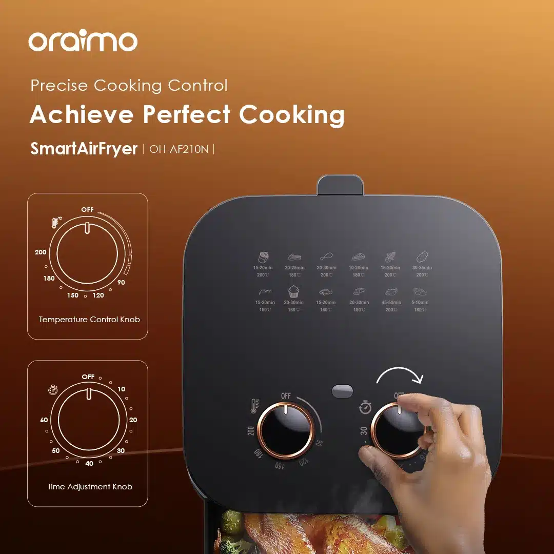Oraimo SmartAirFryer 5L 1500W Cooking Visible Smart Air Fryer 5