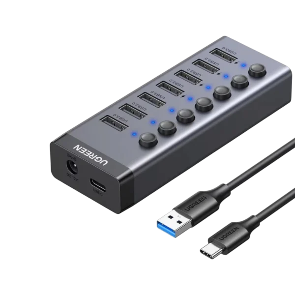 UGREEN 30778 7-Port USB 3.0 Hub with 4 Smart Charging Ports