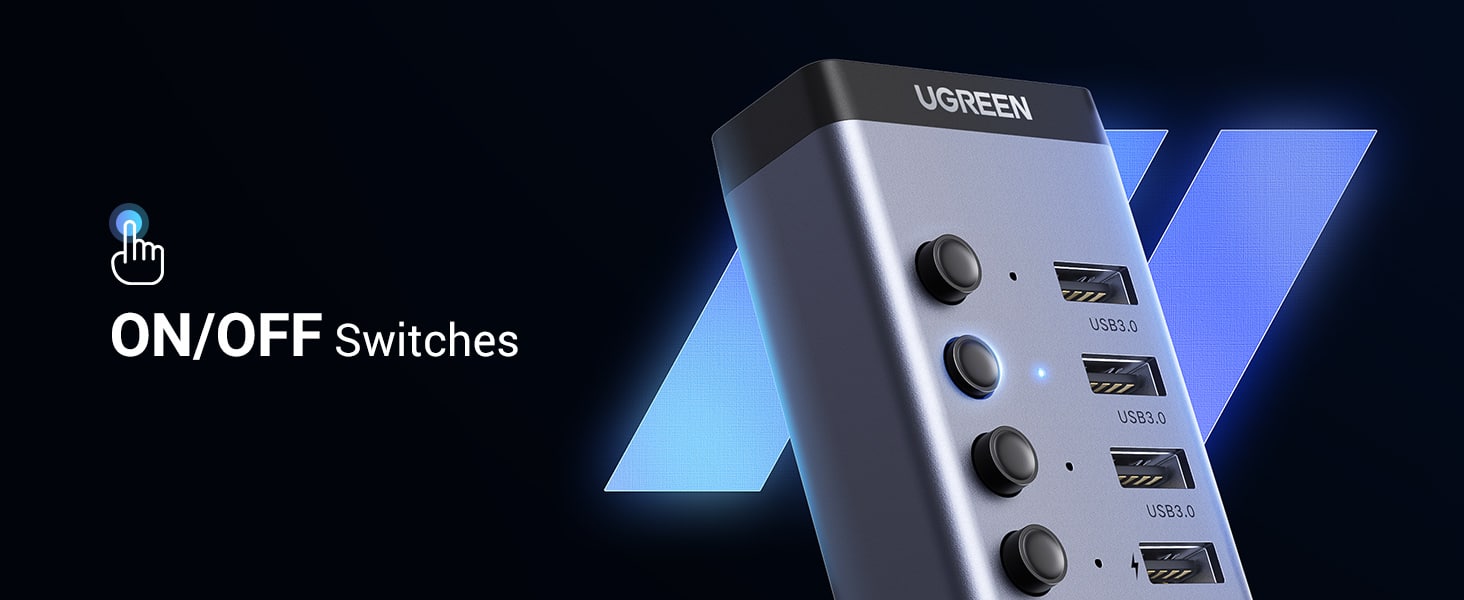 UGREEN 30778 7 Port USB 3.0 Hub with 4 Smart Charging Ports 1