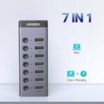 UGREEN 30778 7-Port USB 3.0 Hub with 4 Smart Charging Ports