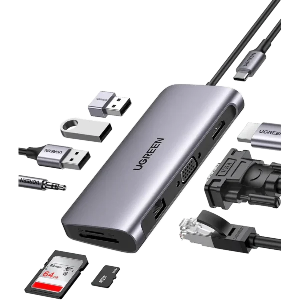 UGREEN 80133 10-in-1 4K HDMI USB C Hub