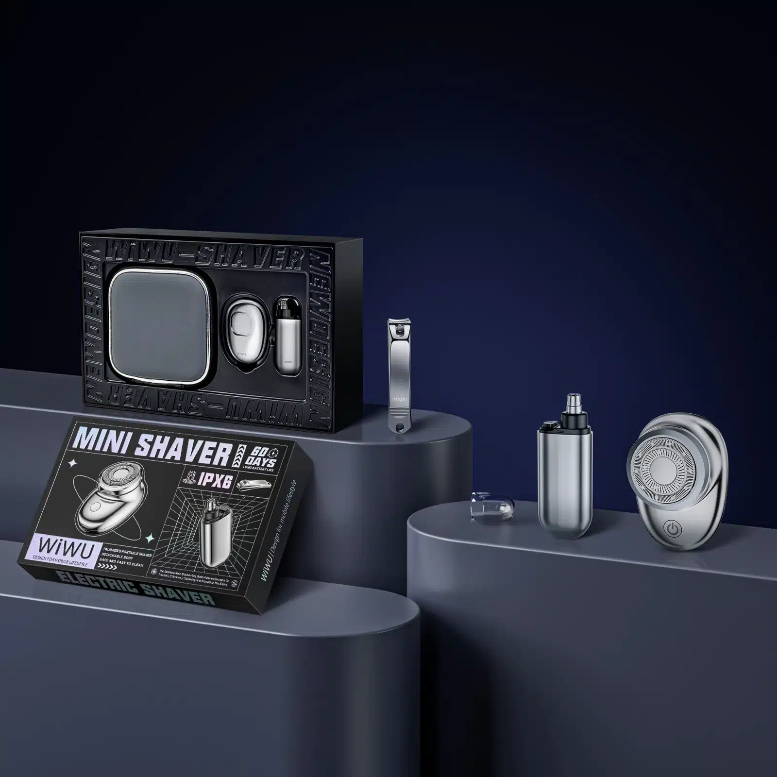 WIWU Wi SH006 3 in 1 Gentleman Shaver Set 9