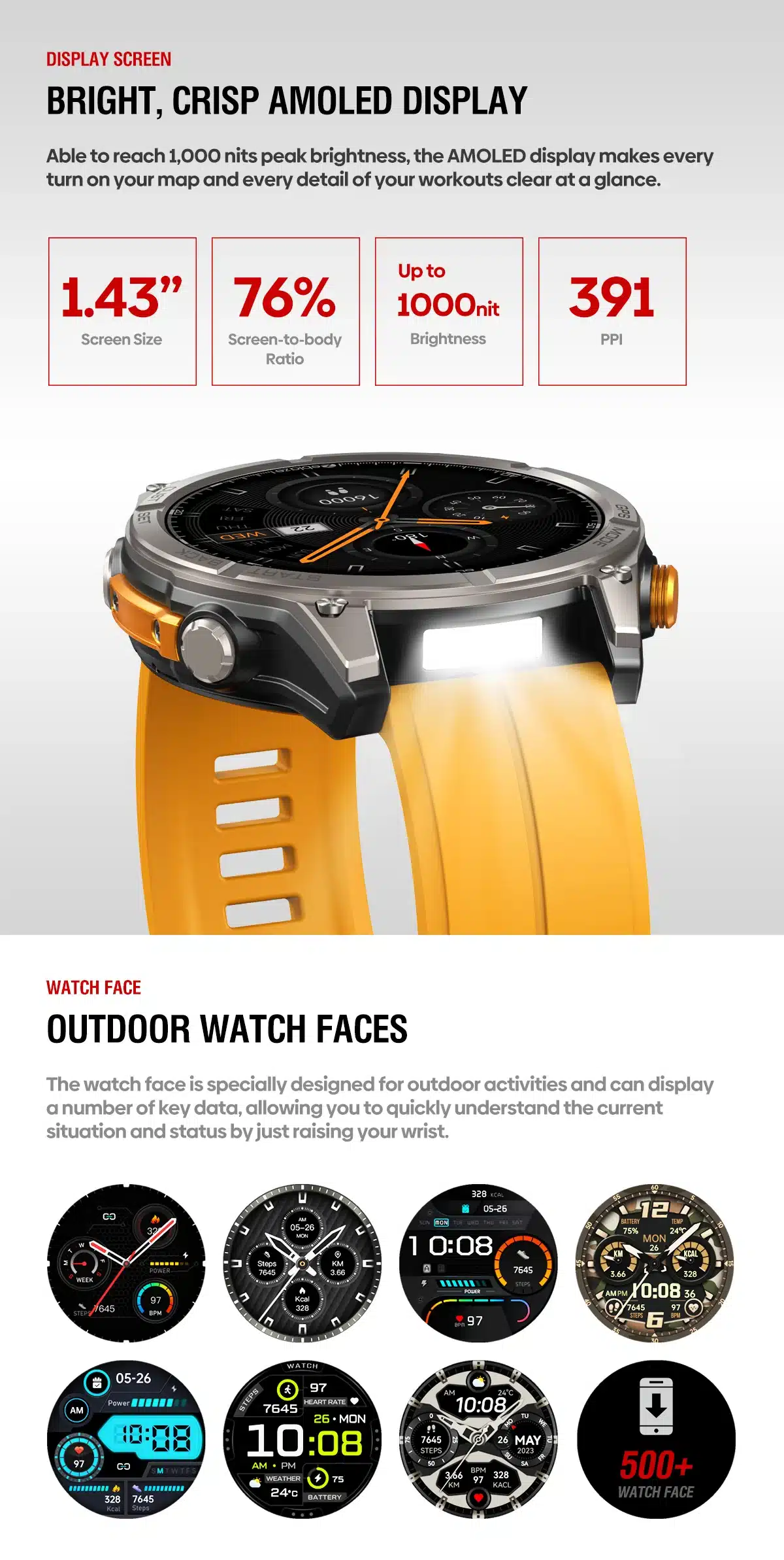 Zeblaze Stratos 4 Rugged Outdoor GPS Smartwatch 1