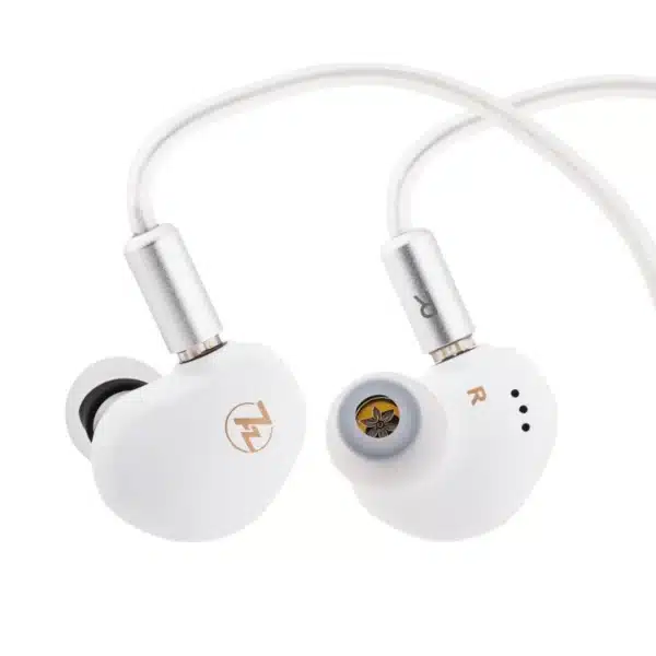 7HZ G1 10mm Dynamic Driver In-Ear Monitor Earphone 𝐅𝐥𝐚𝐬𝐡𝐢𝐩 𝐃𝐮𝐚𝐥-𝐌𝐚𝐠𝐧𝐞𝐭𝐢𝐜-𝐂𝐢𝐫𝐜𝐮𝐢𝐭 & 𝐃𝐮𝐚𝐥-𝐂𝐚𝐯𝐢𝐭𝐲 𝐃𝐲𝐧𝐚𝐦𝐢𝐜 𝐃𝐫𝐢𝐯𝐞𝐫: The G1 features an all-new 10mm dual-magnetic, dual-cavity dynamic driver, which offer exceptional acoustic performance and a powerful driver configuration, standing out in the latest series. Significant time and resources have been dedicated to the driver design and material selection to deliver high-end audio performance. 𝐏𝐫𝐞𝐦𝐢𝐮𝐦 𝐃𝐋𝐂 𝐃𝐢𝐚𝐩𝐡𝐫𝐚𝐠𝐦 𝐰𝐢𝐭𝐡 𝐍𝟓𝟐 𝐌𝐚𝐠𝐧𝐞𝐭𝐬: The diaphragm is made from a premium DLC (Diamond-Like Carbon) material, known for its exceptional performance. It excels in key areas such as transient response, high-frequency extension, and resolution, delivering impressive sound quality across multiple dimensions. 𝐄𝐧𝐠𝐢𝐧𝐞𝐞𝐫𝐞𝐝 𝐟𝐨𝐫 𝐏𝐫𝐞𝐜𝐢𝐬𝐢𝐨𝐧 𝐒𝐨𝐮𝐧𝐝: Featuring intricate, multi-layered tuning techniques, the driver configuration has been meticulously fine-tuned by expert sound engineers. After multiple refinements, it delivers smooth transitions across all three frequencies, balancing deep, powerful bass, transparent mids, and crisp, detailed highs. This careful fusion of techniques is designed to provide an optimized and immersive listening experience. 𝐓𝐮𝐧𝐞𝐝 𝐭𝐨 𝐌𝐚𝐭𝐜𝐡 𝐭𝐡𝐞 𝐇𝐚𝐫𝐦𝐚𝐧 𝐓𝐚𝐫𝐠𝐞𝐭 𝐂𝐮𝐫𝐯𝐞: The G1's frequency response is highly consistent with the Harman Target Curve, offering excellent smoothness and ultra-low distortion. This results in a well-structured soundstage and a transparent, natural listening experience, catering to the needs of most music enthusiasts and gamers alike. 𝐏𝐫𝐞𝐜𝐢𝐬𝐢𝐨𝐧 𝐃𝐞𝐬𝐢𝐠𝐧, 𝐒𝐮𝐩𝐞𝐫𝐢𝐨𝐫 𝐂𝐨𝐦𝐟𝐨𝐫𝐭: The G1, part of 7HZ's latest G series, is a gaming HiFi earphone that delivers precision-tuned sound with a thoughtfully engineered cavity design. Built for comfort during extended wear, it’s perfect for long gaming sessions and even comfortable enough to wear while sleeping. 𝐇𝐢𝐠𝐡-𝐐𝐮𝐚𝐥𝐢𝐭𝐲 𝐒𝐢𝐥𝐯𝐞𝐫-𝐏𝐥𝐚𝐭𝐞𝐝 𝐎𝐅𝐂 𝐂𝐚𝐛𝐥𝐞: The 7hz G1 includes a premium oxygen-free copper silver-plated cable with a detachable 0.78mm 2-pin design, this allows for easy cable replacement and potential future upgrades. The cable enhances sound separation and clarity, delivering a crystal-clear audio experience. Vocals and instruments sound more vibrant and clean. Technical Details Brand 7HZ Model G1 Impedance 18Ω Sound Pressure Level 107dB/V @ 1kHz Frequency Range 10-20,000Hz THD (Total Harmonic Distortion) < 0.5% @ 1kHz Driver Type Dynamic Connector Type 0.78mm 2-pin