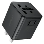 ACEFAST Z11 Travel Plug Adapter High‑power AC socket Maximum power up to 2500W acefast z11 socket round icon Universal high-power socket 2500W at 250V, wide range of use acefast z11 international plugs round icon International standard EU I US I UK I AU standarts plugs acefast z11 2 fuses round icon Two 10A fuses enhanced safety Dual fuse system: primary + backup acefast z11 2 us sockets round icon 2 additional US sockets More devices, one compact adapter 🌎Universal Travel Plug Adapter: Effortless Global Compatibility Seamlessly switch between EU, UK, US and AU plug types - no extra adapters needed. Travel with confidence: one compact tool fits every socket, from hotel rooms to co-working spaces worldwide. 🛡️Dual‑Fuse Safety System: Uncompromising Protection Two 10A fuses: one active, one standby, work together to prevent overloads and short circuits. Stay worry‑free: your devices are shielded from power spikes, even in unstable grids. 🔌High‑Power AC Socket: Handle Any Device with Ease Power demanding electronics - up to 2500W. No more juggling multiple adapters: this single socket manages heavy loads without overheating. 🔒Smart Interlock Design: One Plug, One Safe Move The interlock mechanism lets you extend only one plug type at a time, eliminating accidental exposure of live pins. Simple, intuitive, and engineered for peace of mind. ⬛Matte Black Finish: Sleek Style That Lasts A scratch- and stain-resistant matte surface keeps the adapter looking premium, trip after trip. It’s not just functional - it’s a subtle statement of modern travel style. 🧳Compact Retractable Design: Pack Light, Travel Free Retractable pins and a slim profile slip into any bag without bulk. Go from suitcase to socket in seconds: perfect for business trips, weekend getaways, or digital nomad life. 💪V0‑Grade Flame‑Retardant PC: Built to Withstand Engineered with high‑temperature flame‑retardant PC material (V0-grade), this adapter resists heat and fire hazards. Durable by design, it’s ready for years of reliable use across continents. ✅Globally Certified: Trusted Wherever You Go Backed by CE, EAC, RoHS, FCC and UKCA certifications, this adapter meets the highest international safety and environmental standards. Plug in with confidence - from New York to New Delhi. SPECIFICATION Product name: ACEFAST Z11 travel plug adapter. Plug standard: EU, UK, US, AU. Voltage: AC100-250V. Current: 10A max. Output: 2500W (universal EU, US, UK, AU socket) + 2 additional US sockets. Material: Flame-retardant PC, V0-grade. Sizes: 54.5 × 55.7 × 50.2mm. Weight: 103g. Certification: CE, RoHS, FCC, UKCA, EAC.