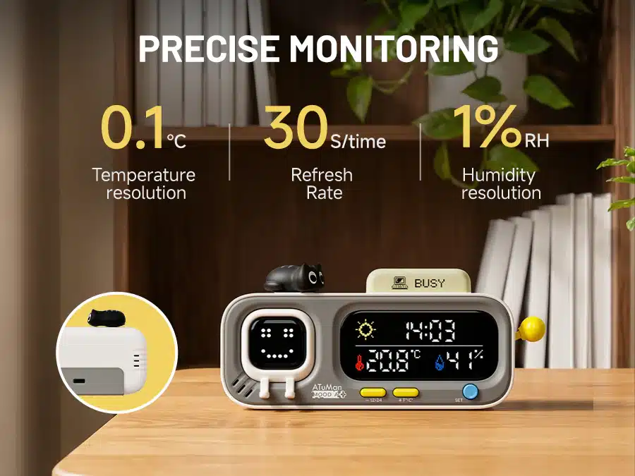 ATuMan MOOD A Retro Pixel Style Smart Thermohygrometer 1