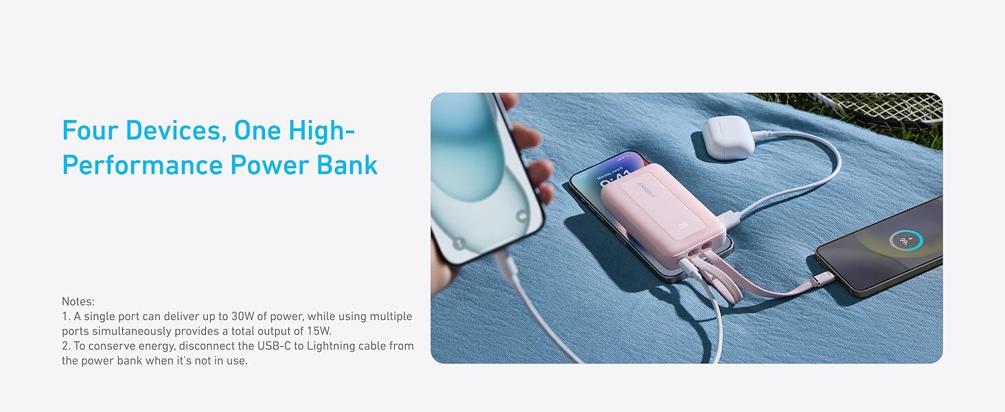Anker A110L Zolo Power Bank 10k 35W Built In Cables 1