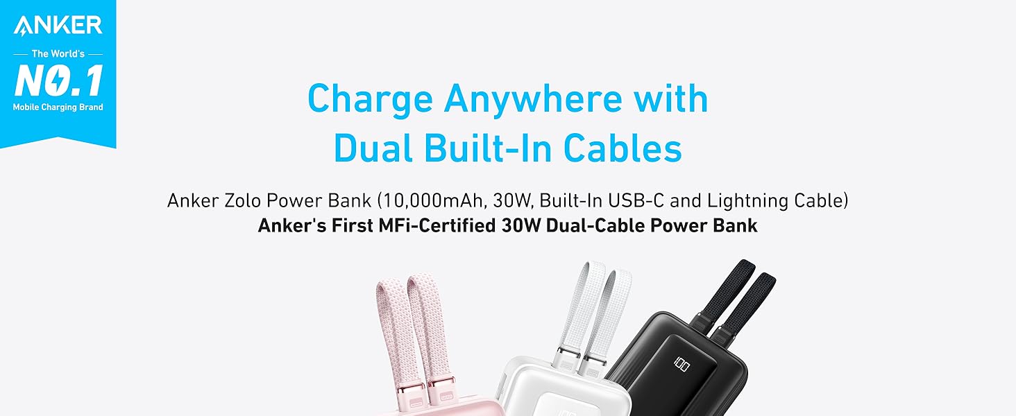 Anker A110L Zolo Power Bank 10k 35W Built In Cables 3