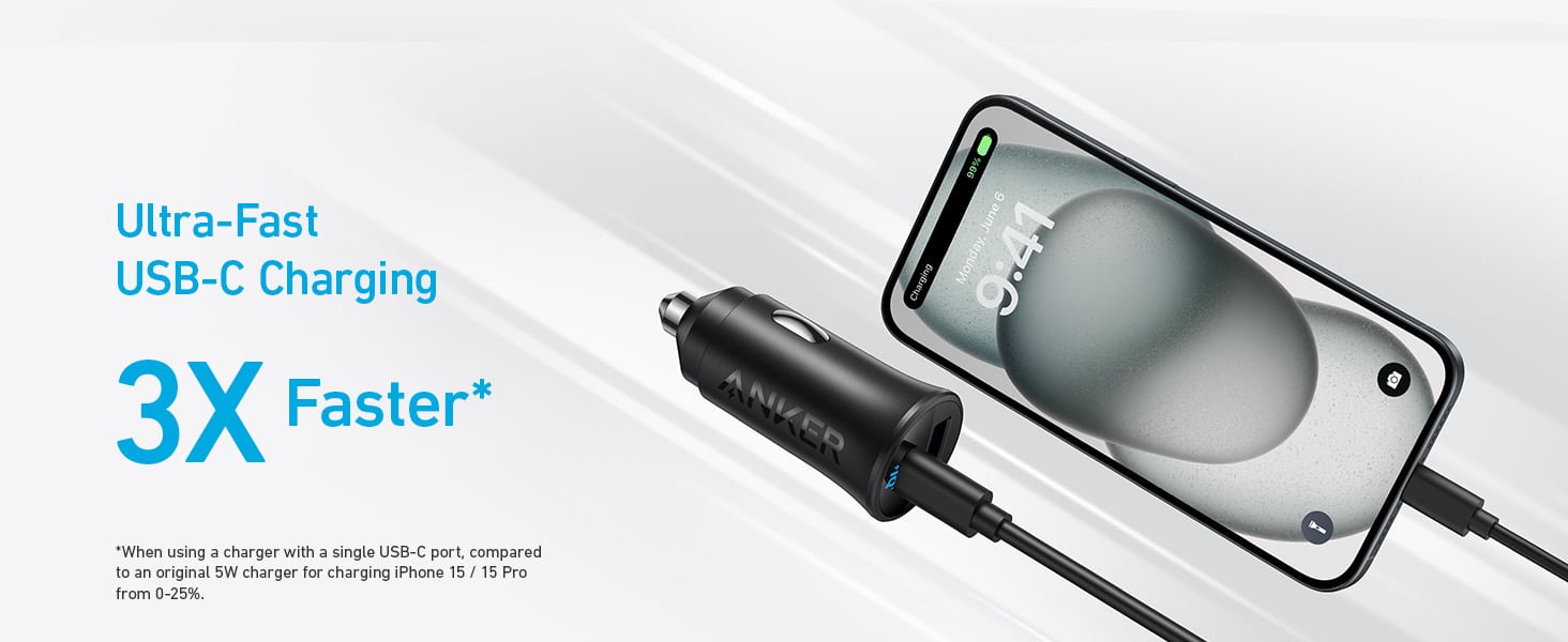 Anker USB C Car Charger 30W 2 Port A2741611 2