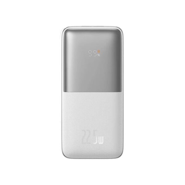 • Baseus Bipow Pro 10000mAh 22.5W Digital Display Fast Charge Power Bank is a compact and high-performance portable charging solution designed to deliver fast, reliable, and efficient power backup for smartphones, tablets, smartwatches, and other USB-powered devices. Featuring a 10000mAh high-capacity lithium polymer battery, 22.5W fast charging support, and an intelligent digital battery display, this power bank ensures convenient charging anytime and anywhere. With universal compatibility, advanced safety protection, and a lightweight portable design, the Bipow Pro is ideal for travel, office use, daily commuting, and emergency power backup. • 10000mAh High-Capacity Battery provides reliable backup power for multiple device charges during travel, work, and daily use. • 22.5W Fast Charging Technology delivers rapid charging performance for compatible smartphones, tablets, and accessories while reducing charging time. • Smart Digital Battery Display accurately shows the remaining battery percentage for easy and real-time power monitoring. • Universal Device Compatibility supports smartphones, tablets, smartwatches, wireless accessories, and other USB-powered devices. • USB-C Fast Input & Output Support enables efficient bidirectional charging for both recharging the power bank and powering connected devices. • Dual USB Output Ports allow simultaneous charging of multiple devices for improved convenience. • Compact & Lightweight Design makes the power bank easy to carry in bags, backpacks, and pockets for portable everyday use. • High Energy Conversion Efficiency ensures optimized power delivery and improved charging performance. • Advanced Multi-Layer Safety Protection safeguards against overcharging, overheating, over-current, and short circuits for safe charging operation. • Included USB-A to USB-C Cable provides convenient charging compatibility right out of the box. • Premium ABS + PC Construction enhances durability while maintaining a sleek modern appearance. Specifications Product Name: Baseus Bipow Pro 10000mAh 22.5W Digital Display Fast Charge Power Bank Model: • Baseus Bipow Pro Digital Display Fast Charge Power Bank Battery Type: • Lithium Polymer Battery Battery Capacity: • 10000mAh Rated Capacity: • 5800mAh Energy Conversion Rate: • ≥75% Fast Charging Power: • 22.5W Max Fast Charging Material: • ABS + PC USB-C Input: • 5V⎓3A • 9V⎓2A USB-C Output: • 5V⎓3A • 9V⎓2.22A • 12V⎓1.5A USB1 / USB2 Output: • 4.5V⎓4A • 5V⎓4.5A • 5V⎓3A • 9V⎓2A • 12V⎓1.5A Total Output Power: • 5V⎓3A • 9V⎓2.22A • 12V⎓1.5A Display Type: • Digital LED Battery Display Dimensions: • 132 × 62 × 19.6 mm Weight: • Approximately 200g Included Cable: • USB-A to USB-C Cable Cable Length: • 30 cm Current Rating: • 3A Safety Features: • Overcharge protection • Over-current protection • Overheating protection • Short-circuit protection • Safe power management system Design Features: • Slim portable body • Lightweight travel-friendly design • Easy battery monitoring Compatibility: • Smartphones • Tablets • Smartwatches • Wireless accessories • USB-powered devices