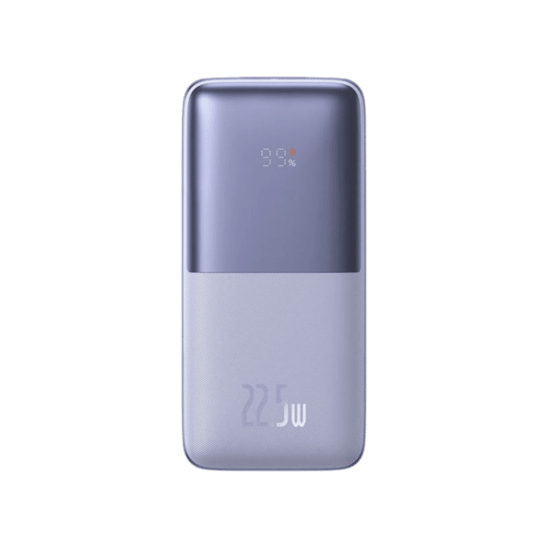 • Baseus Bipow Pro 10000mAh 22.5W Digital Display Fast Charge Power Bank is a compact and high-performance portable charging solution designed to deliver fast, reliable, and efficient power backup for smartphones, tablets, smartwatches, and other USB-powered devices. Featuring a 10000mAh high-capacity lithium polymer battery, 22.5W fast charging support, and an intelligent digital battery display, this power bank ensures convenient charging anytime and anywhere. With universal compatibility, advanced safety protection, and a lightweight portable design, the Bipow Pro is ideal for travel, office use, daily commuting, and emergency power backup. • 10000mAh High-Capacity Battery provides reliable backup power for multiple device charges during travel, work, and daily use. • 22.5W Fast Charging Technology delivers rapid charging performance for compatible smartphones, tablets, and accessories while reducing charging time. • Smart Digital Battery Display accurately shows the remaining battery percentage for easy and real-time power monitoring. • Universal Device Compatibility supports smartphones, tablets, smartwatches, wireless accessories, and other USB-powered devices. • USB-C Fast Input & Output Support enables efficient bidirectional charging for both recharging the power bank and powering connected devices. • Dual USB Output Ports allow simultaneous charging of multiple devices for improved convenience. • Compact & Lightweight Design makes the power bank easy to carry in bags, backpacks, and pockets for portable everyday use. • High Energy Conversion Efficiency ensures optimized power delivery and improved charging performance. • Advanced Multi-Layer Safety Protection safeguards against overcharging, overheating, over-current, and short circuits for safe charging operation. • Included USB-A to USB-C Cable provides convenient charging compatibility right out of the box. • Premium ABS + PC Construction enhances durability while maintaining a sleek modern appearance. Specifications Product Name: Baseus Bipow Pro 10000mAh 22.5W Digital Display Fast Charge Power Bank Model: • Baseus Bipow Pro Digital Display Fast Charge Power Bank Battery Type: • Lithium Polymer Battery Battery Capacity: • 10000mAh Rated Capacity: • 5800mAh Energy Conversion Rate: • ≥75% Fast Charging Power: • 22.5W Max Fast Charging Material: • ABS + PC USB-C Input: • 5V⎓3A • 9V⎓2A USB-C Output: • 5V⎓3A • 9V⎓2.22A • 12V⎓1.5A USB1 / USB2 Output: • 4.5V⎓4A • 5V⎓4.5A • 5V⎓3A • 9V⎓2A • 12V⎓1.5A Total Output Power: • 5V⎓3A • 9V⎓2.22A • 12V⎓1.5A Display Type: • Digital LED Battery Display Dimensions: • 132 × 62 × 19.6 mm Weight: • Approximately 200g Included Cable: • USB-A to USB-C Cable Cable Length: • 30 cm Current Rating: • 3A Safety Features: • Overcharge protection • Over-current protection • Overheating protection • Short-circuit protection • Safe power management system Design Features: • Slim portable body • Lightweight travel-friendly design • Easy battery monitoring Compatibility: • Smartphones • Tablets • Smartwatches • Wireless accessories • USB-powered devices