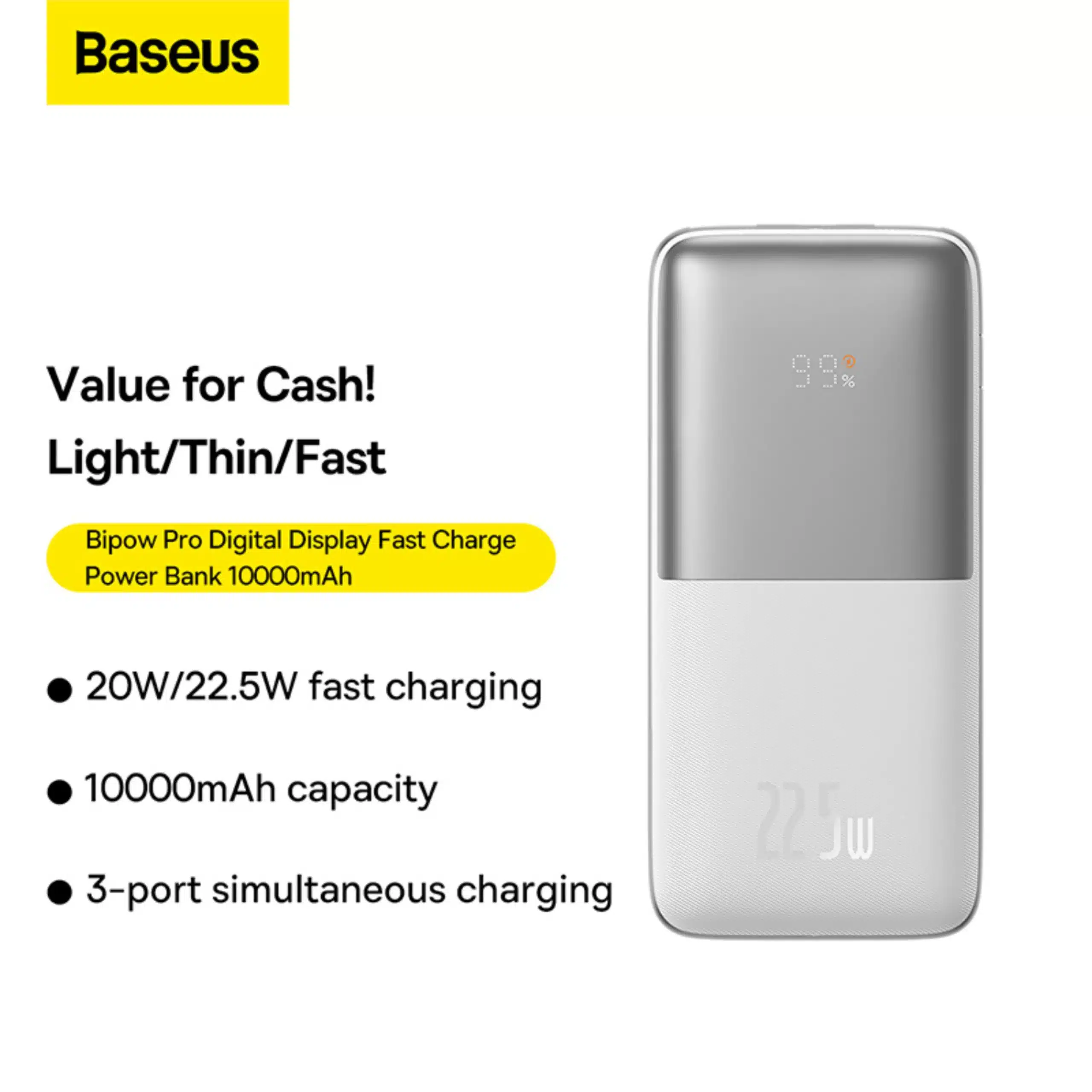 Baseus Bipow Pro 10000mAh 22.5W Digital Display Fast Charge Power Bank 6 scaled