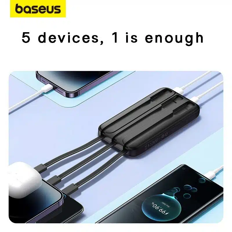 Baseus Comet Series Triple Cable 10000mAh 22.5W Digital Display Power Bank 4
