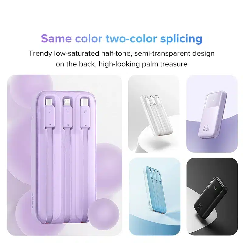 Baseus Comet Series Triple Cable 10000mAh 22.5W Digital Display Power Bank 5