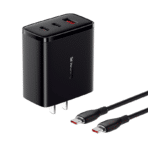 Baseus Cube Pro 65W 3-Port Fast Charging Adapter with Type-C to Type-C Cable