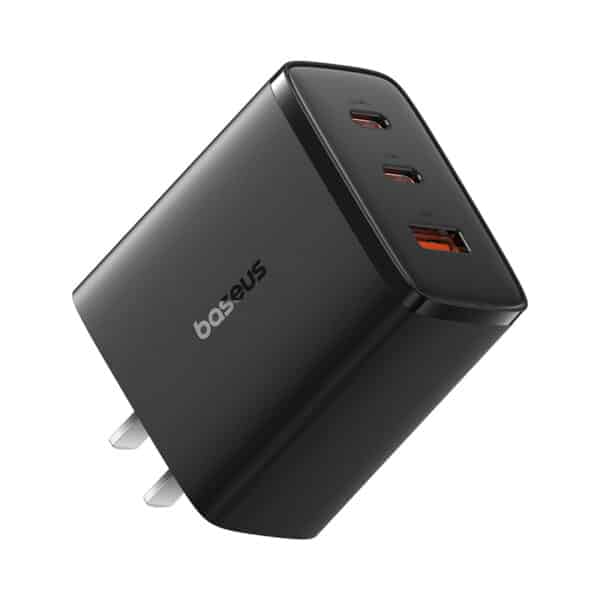 Baseus Cube Pro 65W 3-Port Fast Charging Adapter with Type-C to Type-C Cable