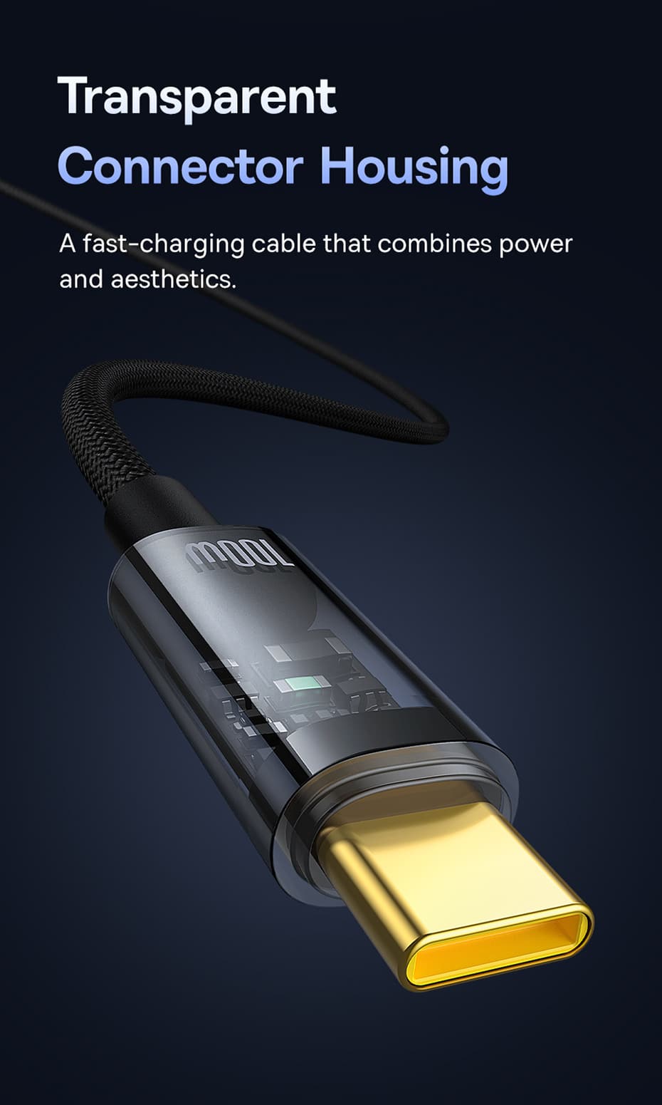 Baseus Explorer 100W Charging Cable USB C to USB C with Auto Shutdown 2
