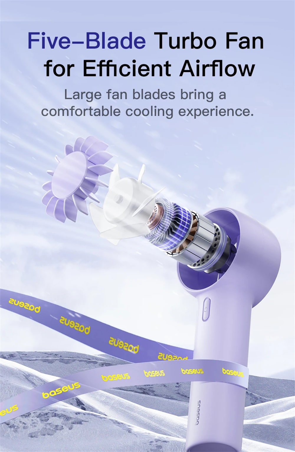 Baseus GoTrip DT1 Mini Turbine Handheld Fan 1