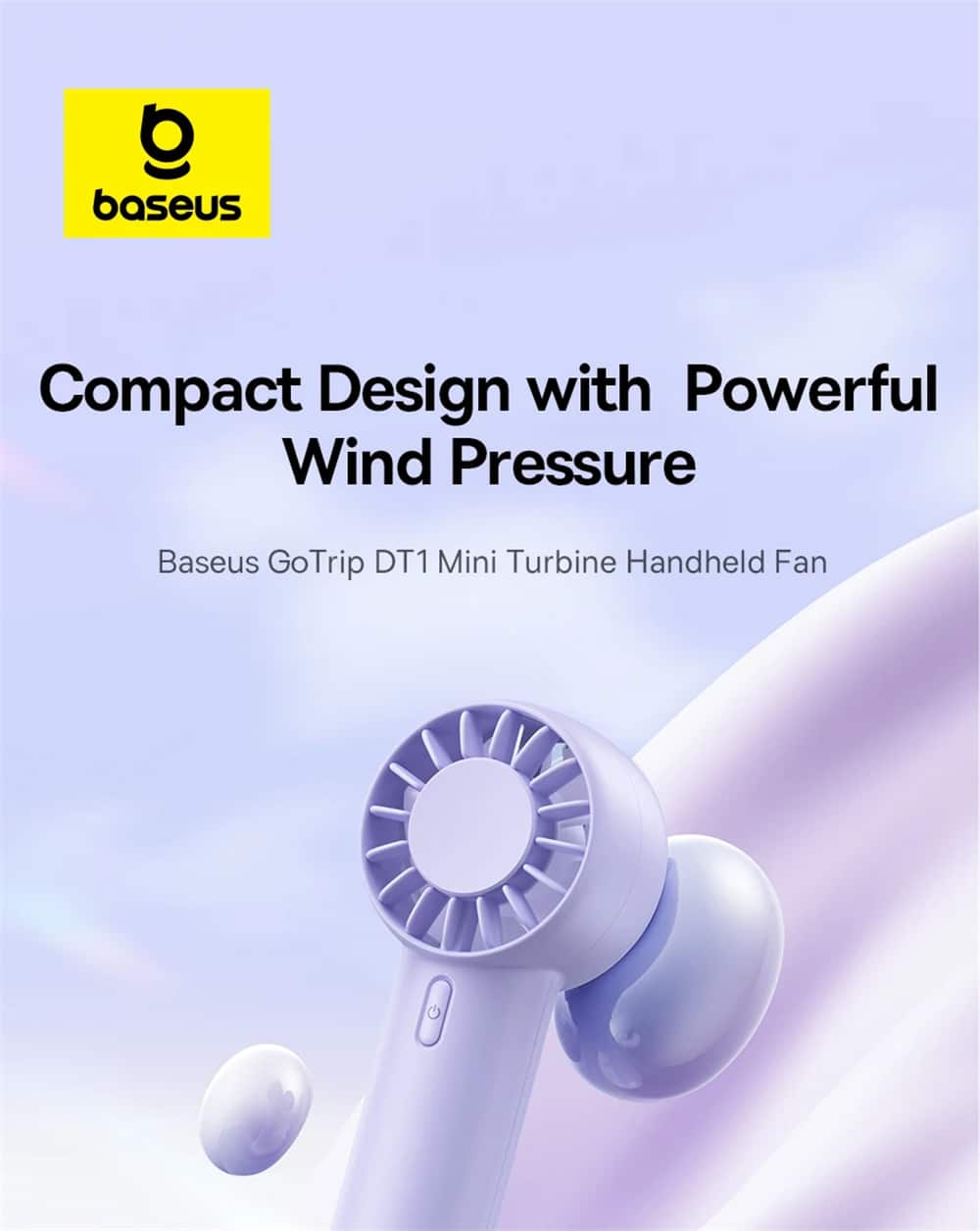 Baseus GoTrip DT1 Mini Turbine Handheld Fan 3