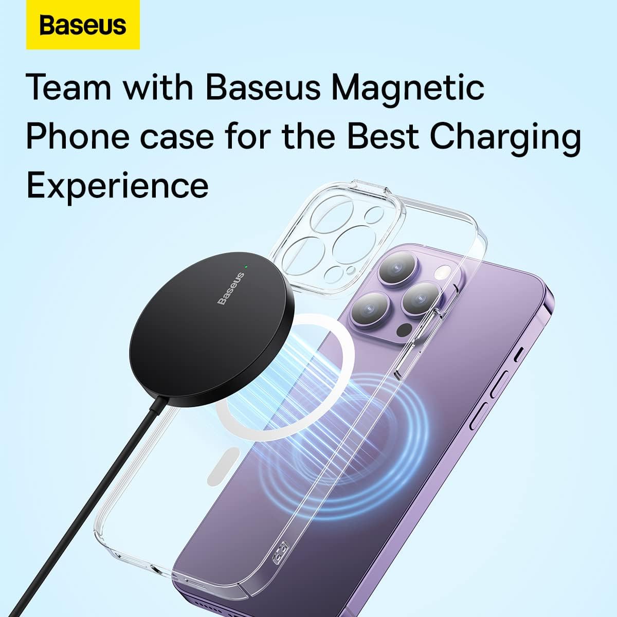 Baseus Simple Mini3 Magnetic Wireless Charger 15W 2