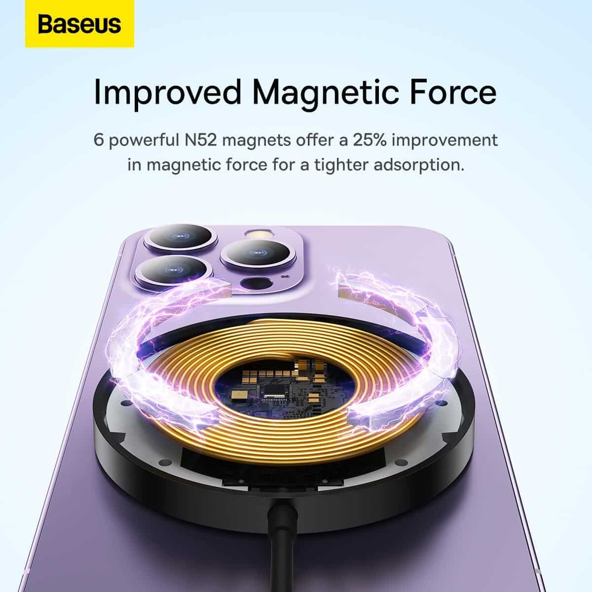 Baseus Simple Mini3 Magnetic Wireless Charger 15W 3