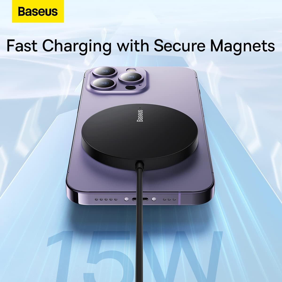 Baseus Simple Mini3 Magnetic Wireless Charger 15W 4