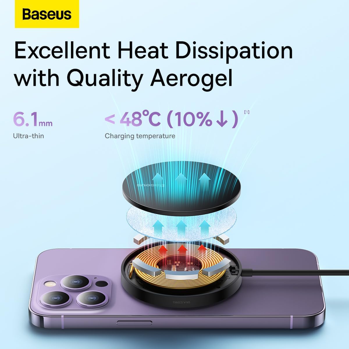 Baseus Simple Mini3 Magnetic Wireless Charger 15W 5