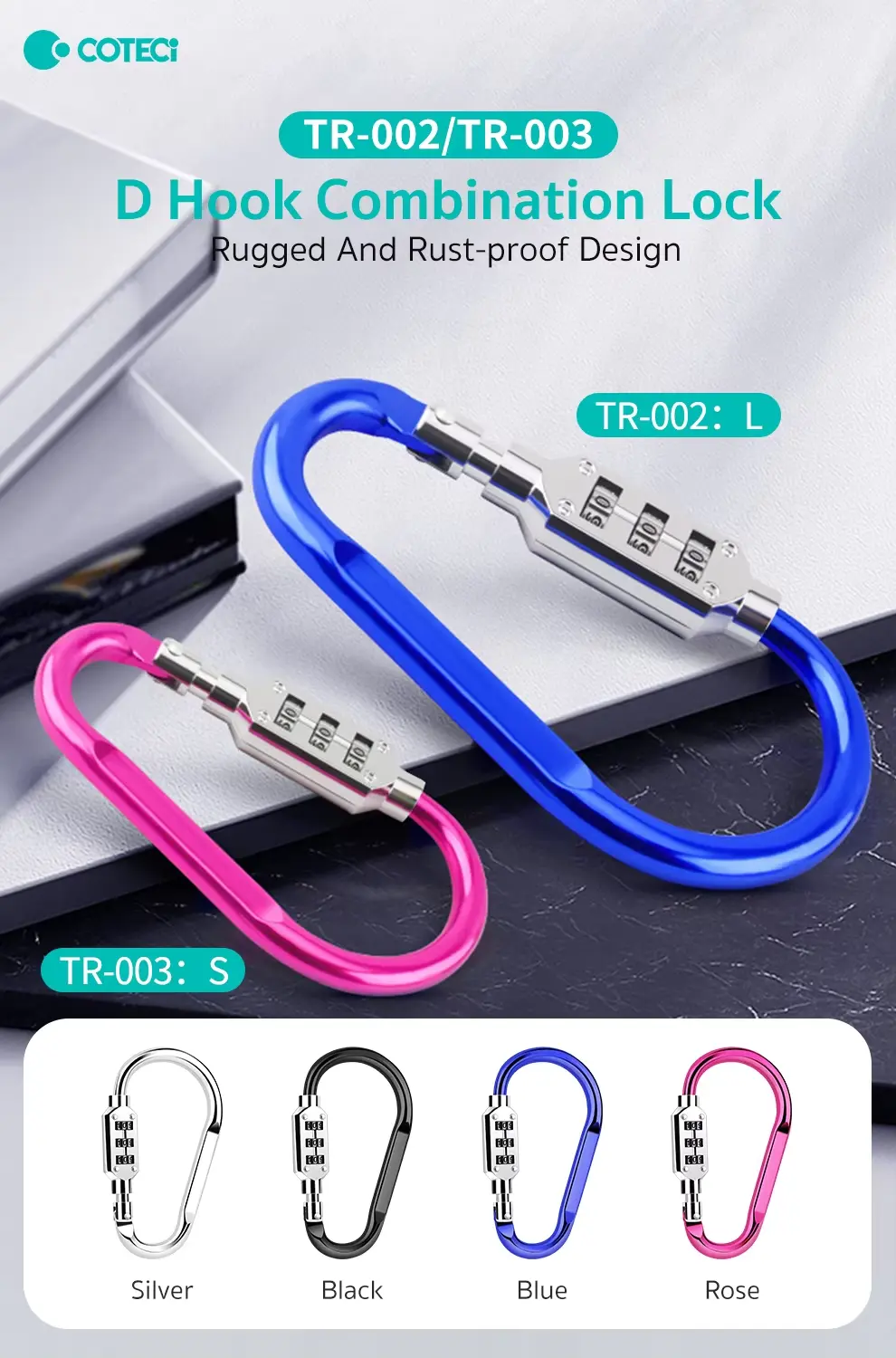 COTECi D Hook Combination Lock TR 002 TR 003 3