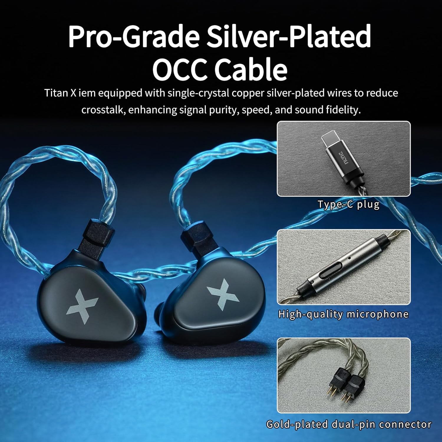 DUNU Titan X 10mm Dynamic Driver In Ear Monitor Earphone 4