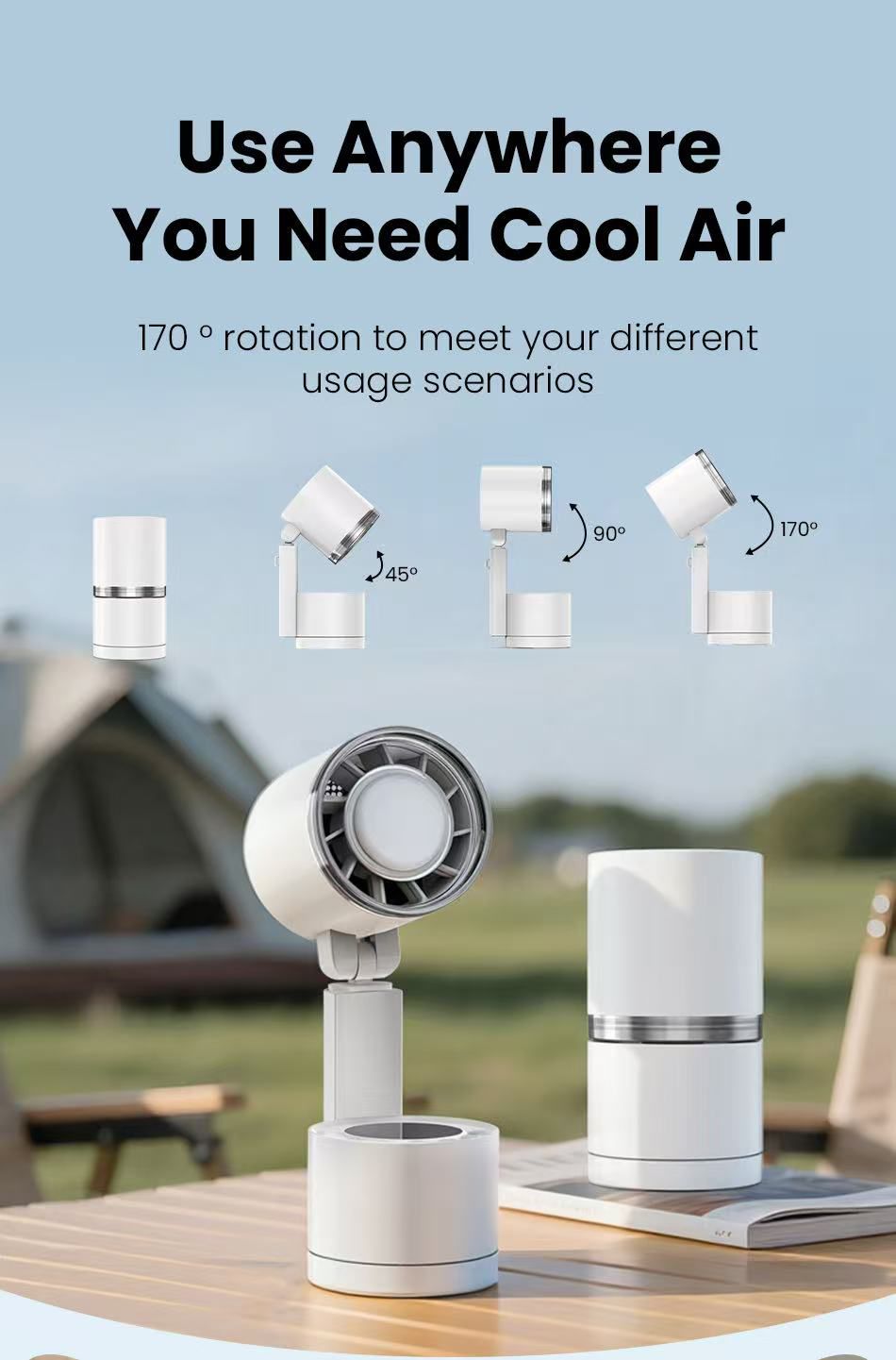 FEELWOW FW8 Desktop Portable Lamp Fan 2