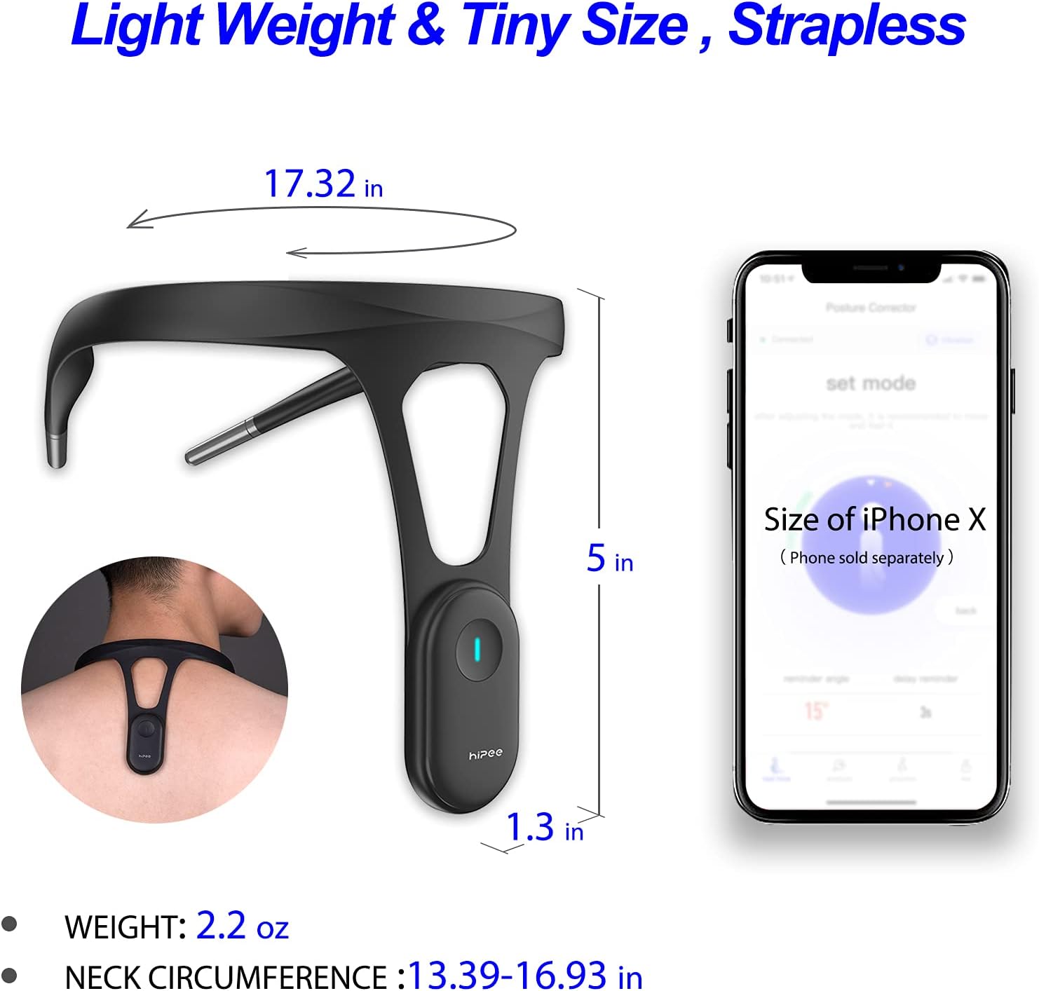 Hipee P1 Smart Posture Trainer Corrector 1