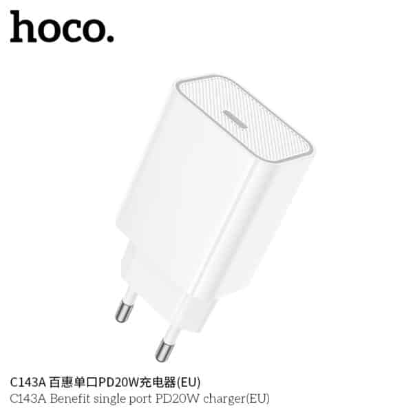 Hoco C143A Benefit Single Port PD20W Adapter