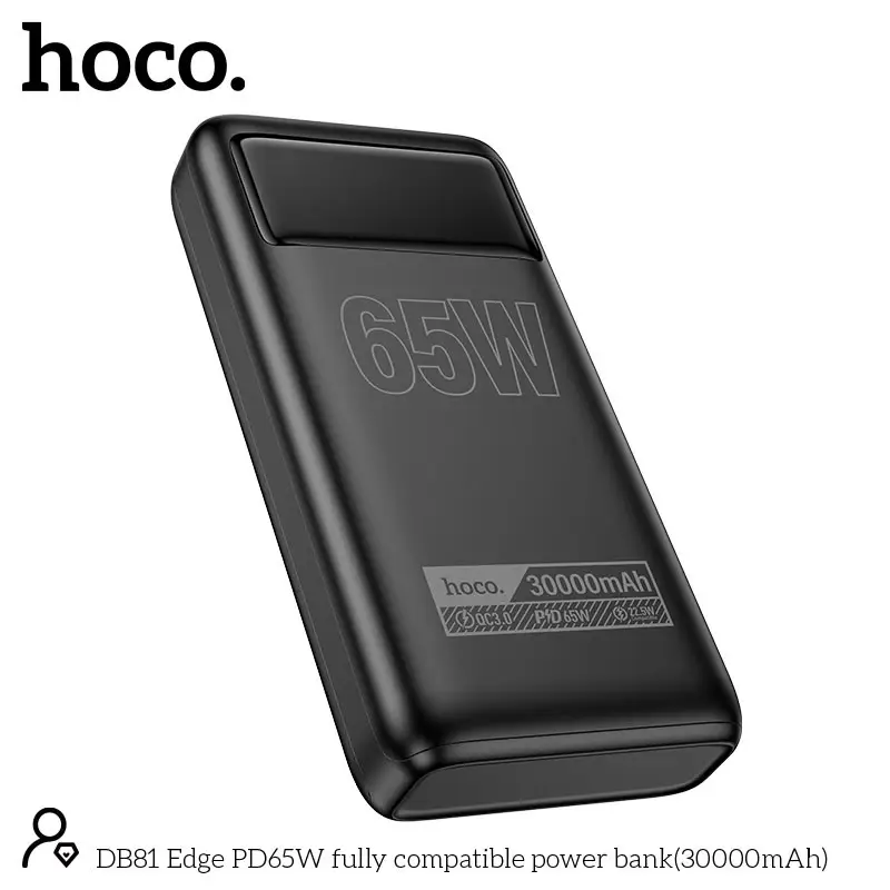 Hoco DB81 Apollo 65W PD 30000mAh Power Bank with Flashlight 2