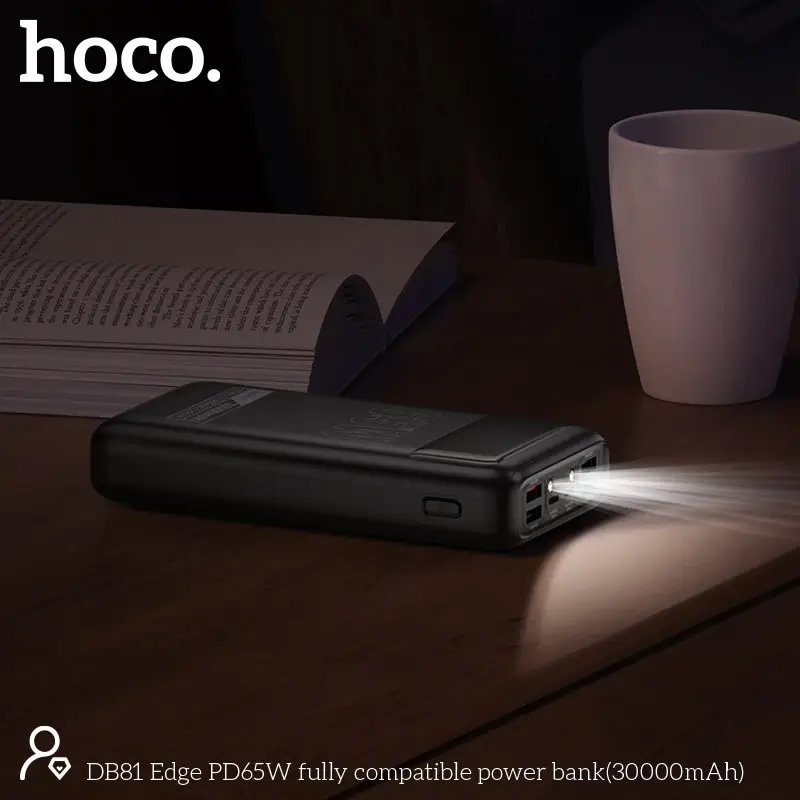 Hoco DB81 Apollo 65W PD 30000mAh Power Bank with Flashlight 4