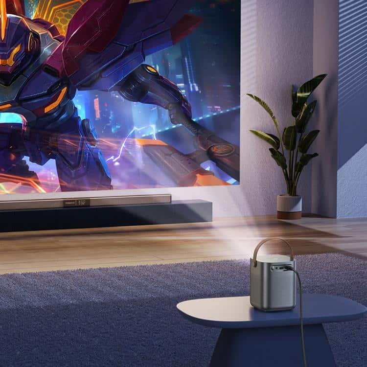 Hoco DT4 Smart Full Autofocus Projector 1280x720p 190ANSI Android Version 4