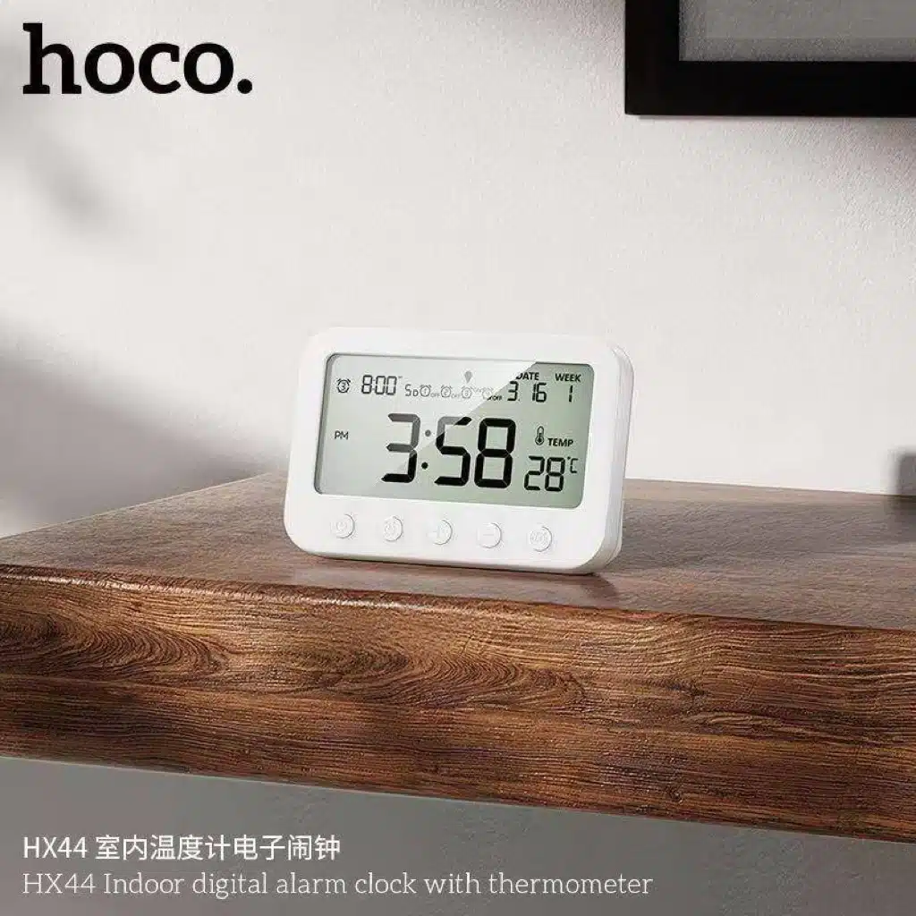 Hoco HX44 Indoor Digital Alarm Clock with Thermometer 4