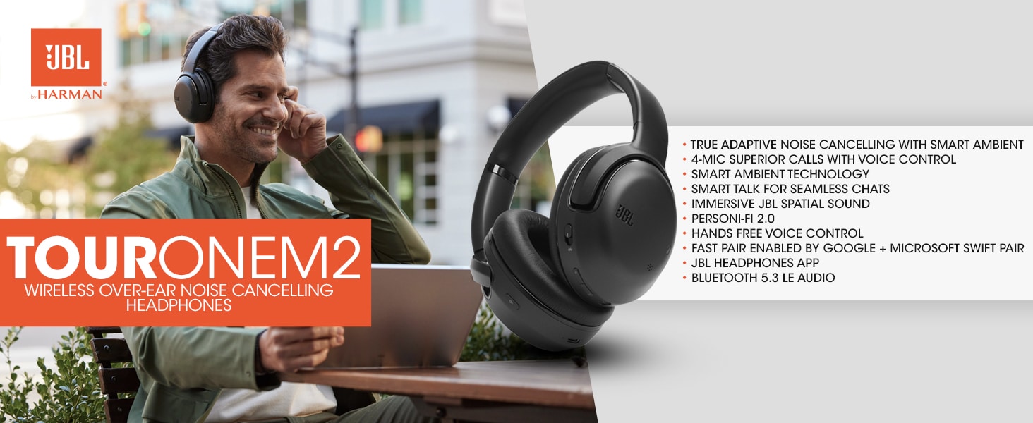JBL Tour One M2 Wireless Over Ear Noise Cancelling Headphones 5